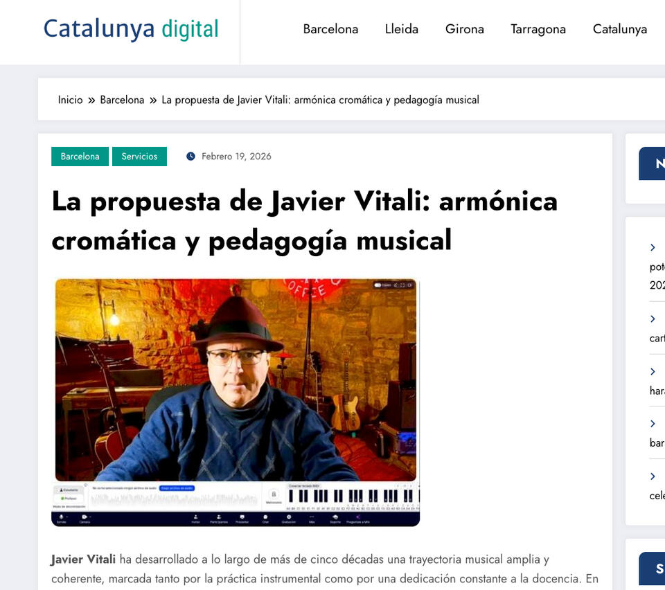Artículo Sobre Mi en CATALUNYA DIGITAL